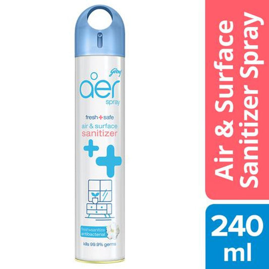 Sanitizer Spray - Air & Surface Disinfectant, 99.9% Germ Protection, Alcohol Based, Long Lasting Fragrance, Cool Surf Blue