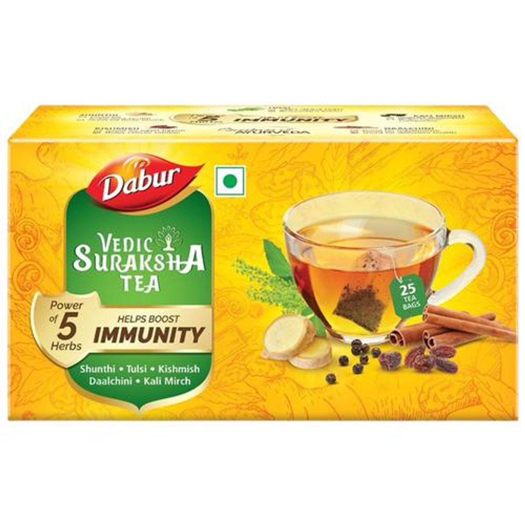 Vedic Suraksha Black Tea - Immunity Booster, Goodness Of 5 Ayurvedic Herbs