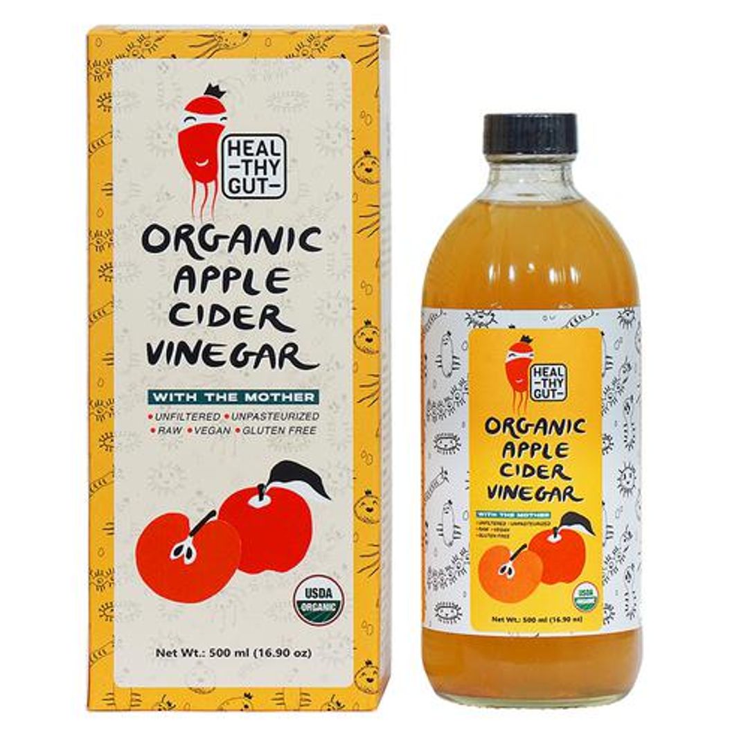 Raw Organic Apple Cider Vinegar - With Mother, Unpasteurised, Vegan & Gluten Free