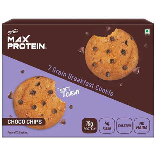 Choco Chip Cookie With No Maida - Healthy Biscuit, 7 Grains Protein Snacks