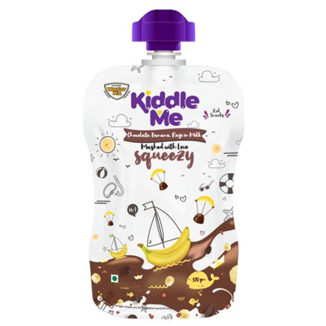 Squeezy Kids Snack - Chocolate, Banana, Ragi in Milk