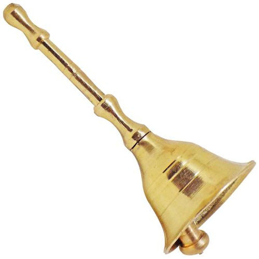 Pooja Ghanti/Aarti Ghanti/Brass Ghanti/Worship Bell - Daily Pooja Essentials, Small, Gold Colour