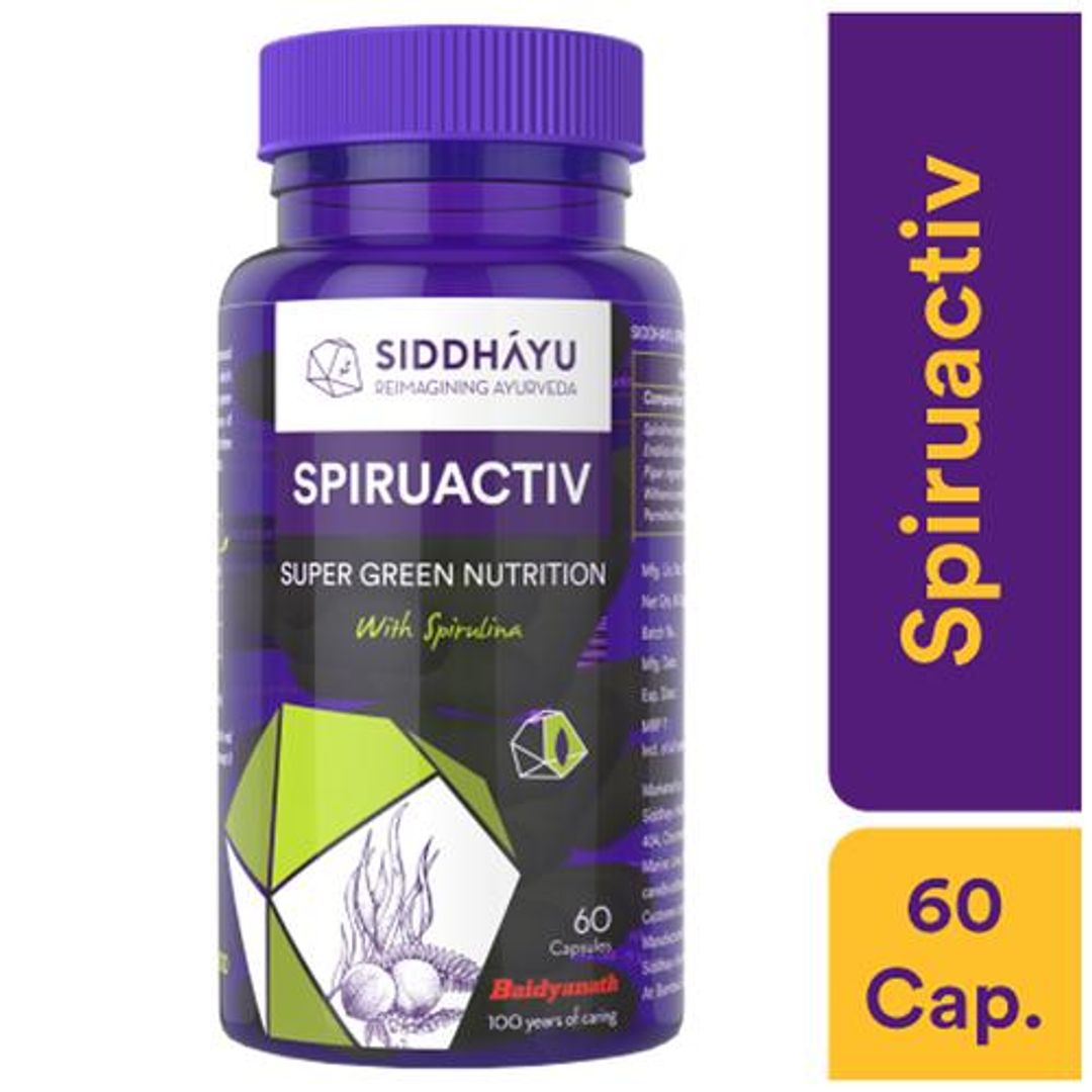 Spiruactiv Super Green Nutrition Capsules - With Spirulina, Boosts Immunity