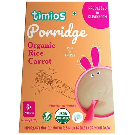 Porridge - Organic Rice & Carrot, For Babies 6+ Months