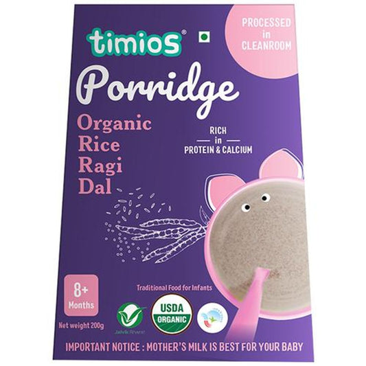 Porridge - Organic Rice, Ragi & Dal, For Babies 8+ Months