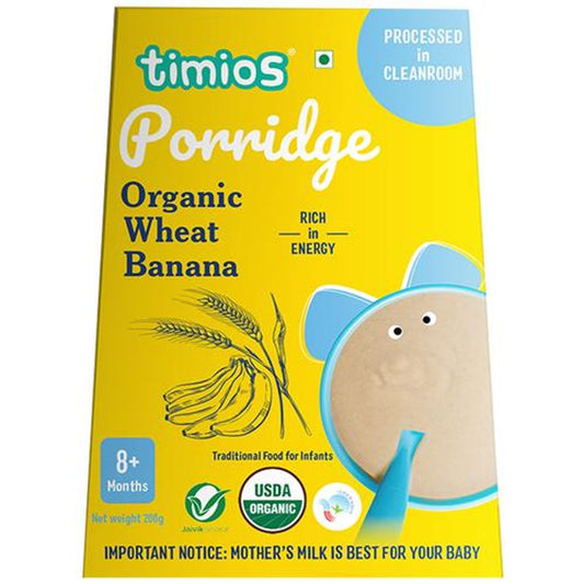 Porridge - Organic Wheat & Banana, For Babies 8+ Months