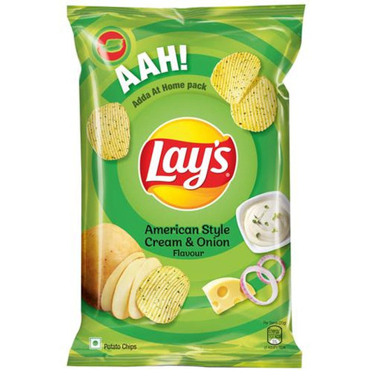 Potato Chips - American Style Cream & Onion Flavour, Crunchy Snacks