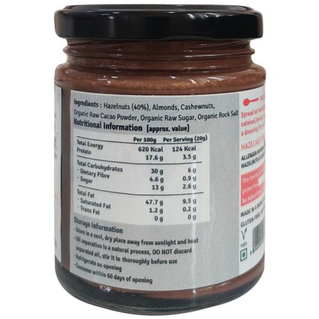 Hazelnut Spread- Creamy , Choco Mania - 80% Nuts, Cacao, No Refined Sugar