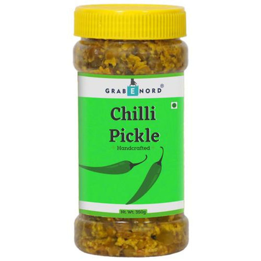 Grabenord Green Chilli Pickle 350g, Handcrafted, Indian Style