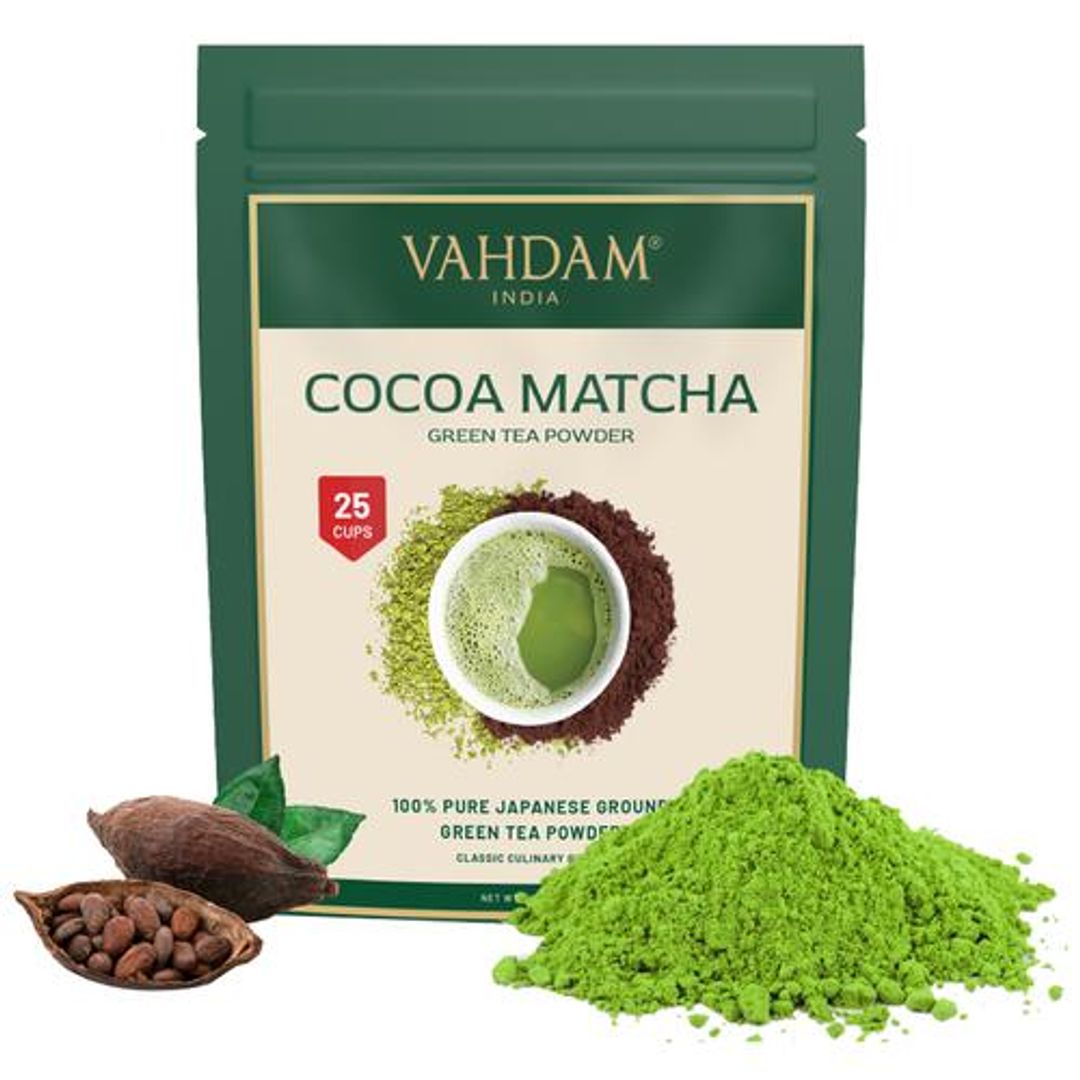 Cocoa Matcha Green Tea Powder - 100% Pure Japanese Ground