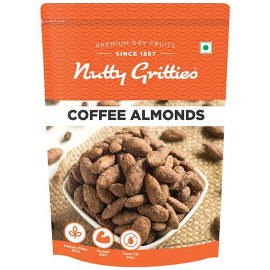 Coffee Almonds - Roasted With Ground Coffee, Crunchy & Zero Oil