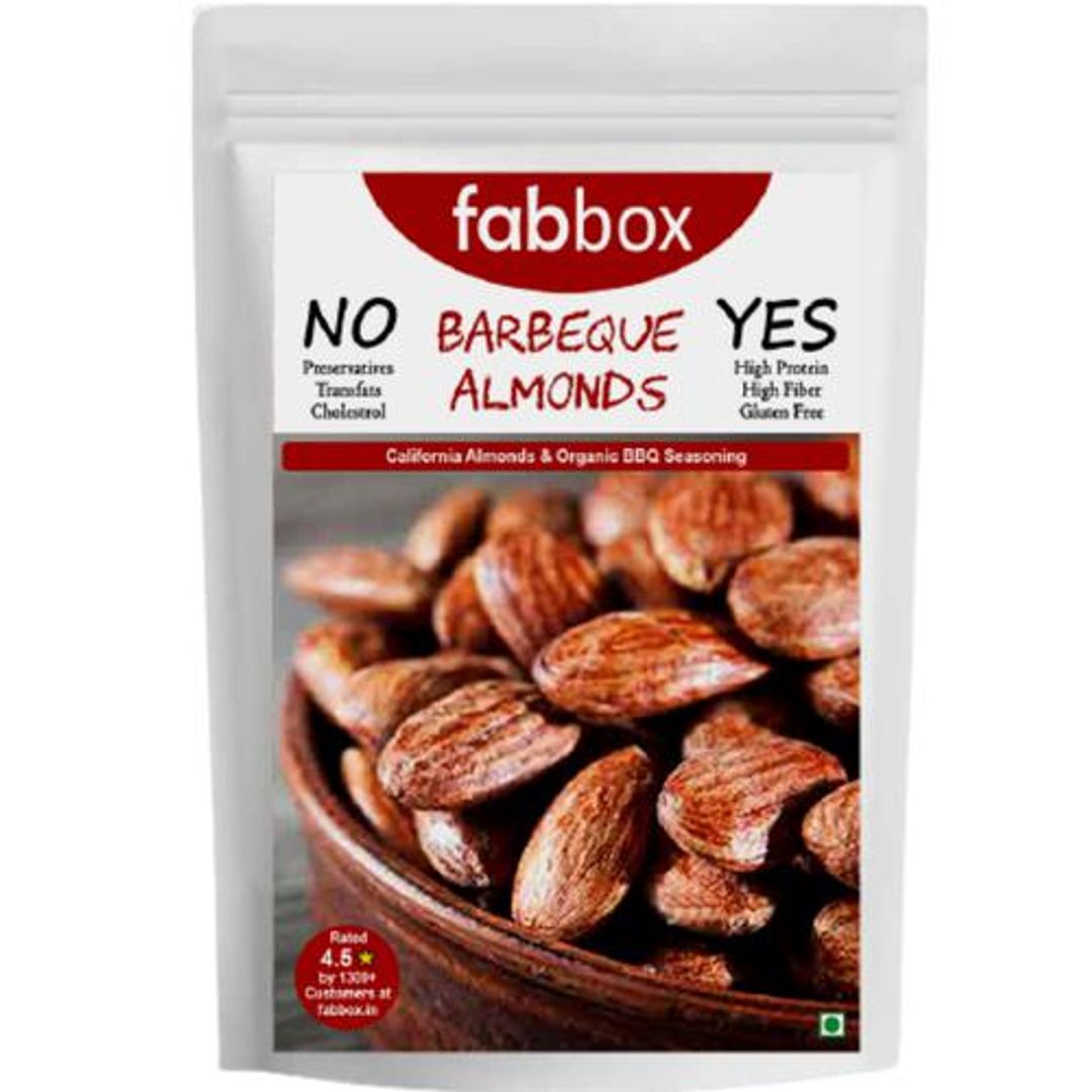 Roasted Almonds - Barbeque, Premium California Badam, Healthy Snack, Superfood