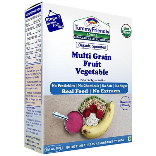 Organic Sprouted Multi Grain Fruit Vegetable Porridge Mix