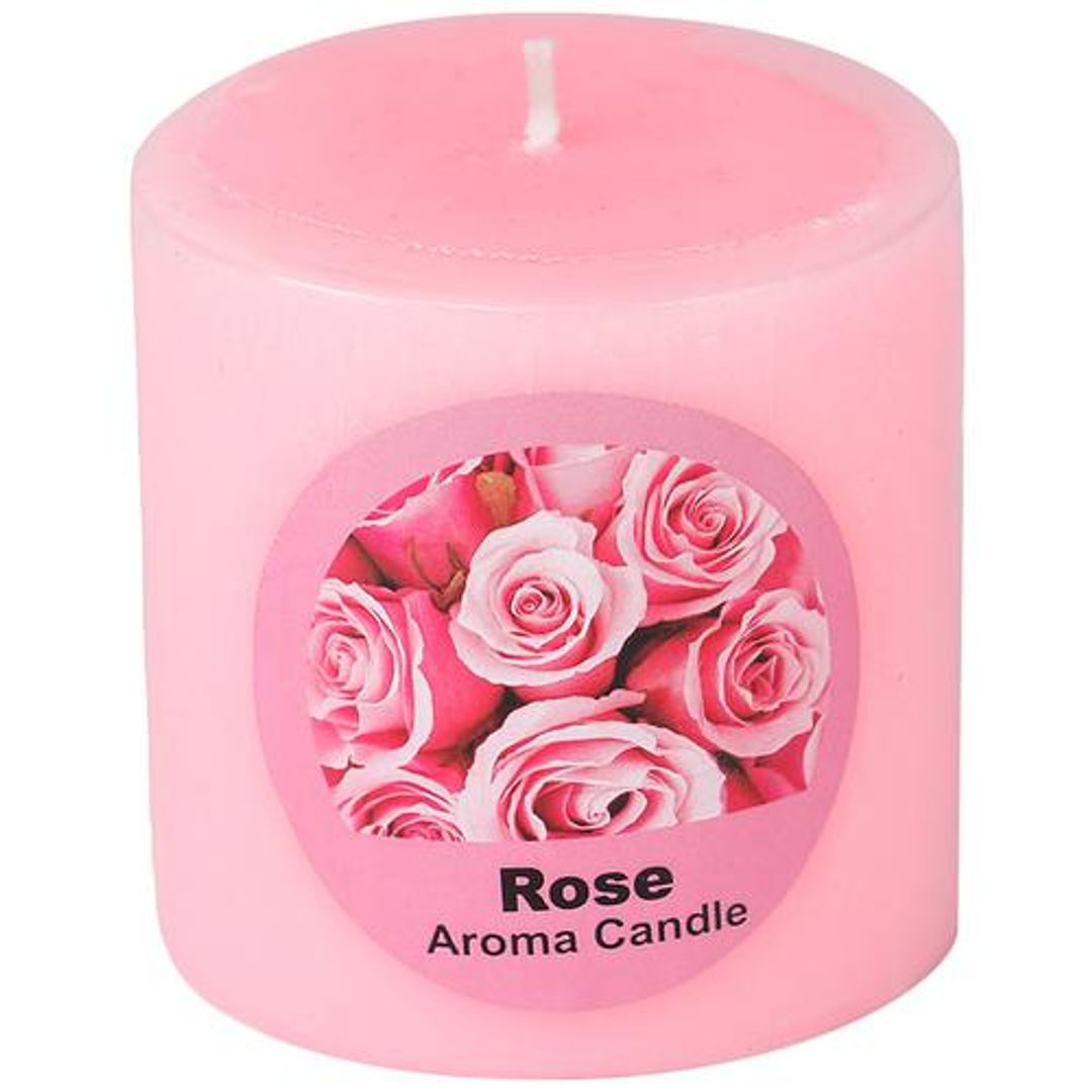 Aroma Pillar Candle - Rose