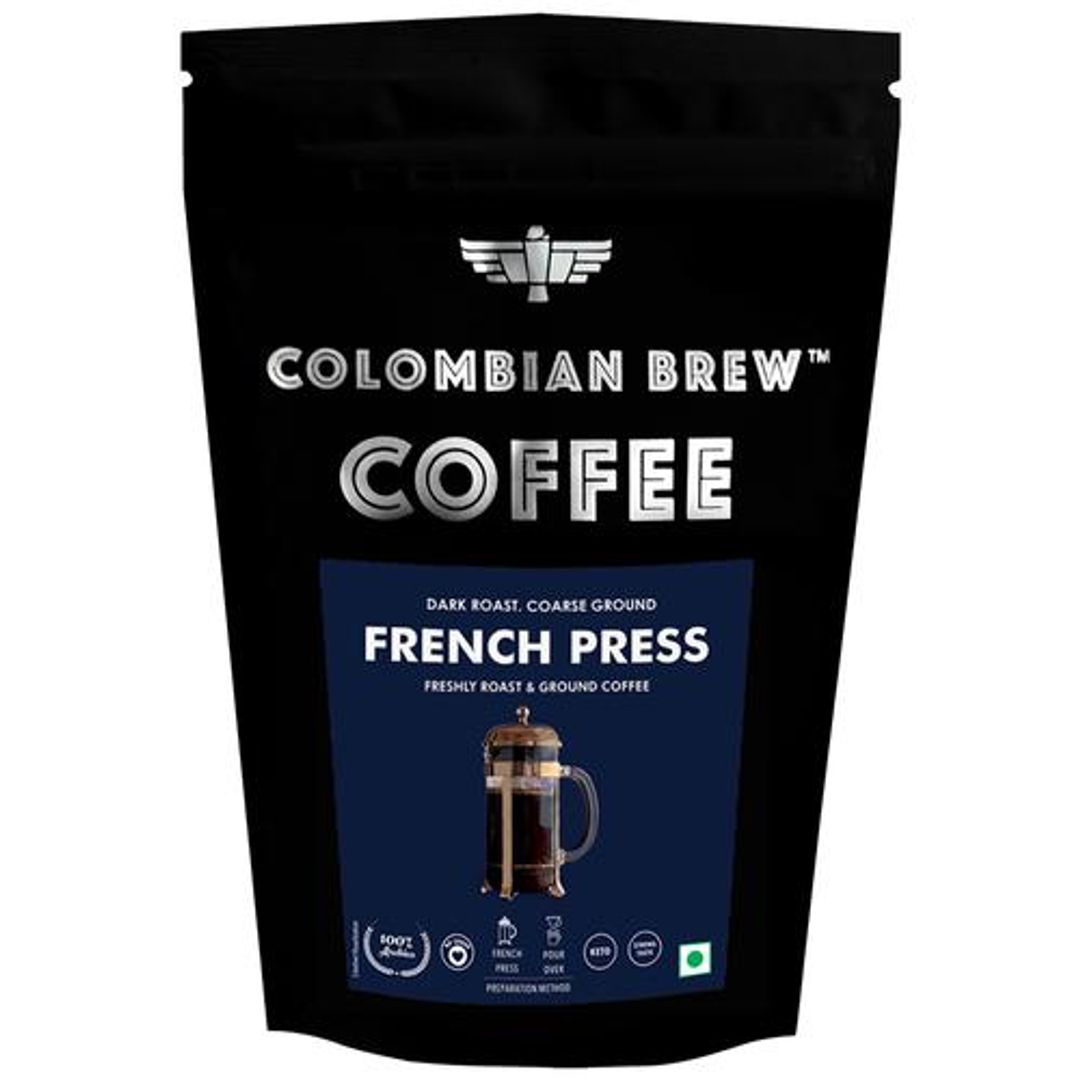 Arabica French Press Coffee Powder - Dark Roast & Ground