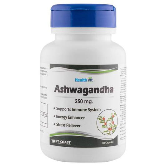 Ashwagandha 250mg Capsules - Supports Immune System