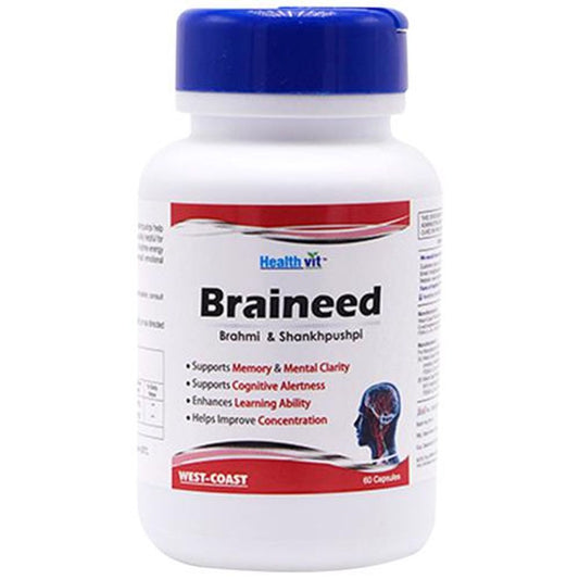 Braineed Tablet - With Brahmi & Shankhpushpi - Supports Memory & Mental Clarity