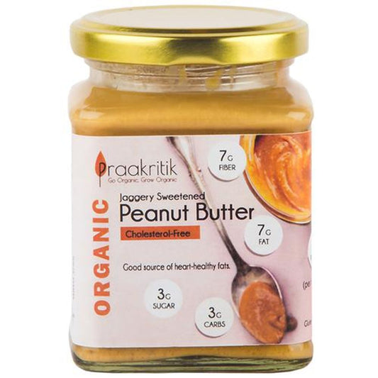 Organic Peanut Butter - Jaggery Sweetened, Cholesterol-Free