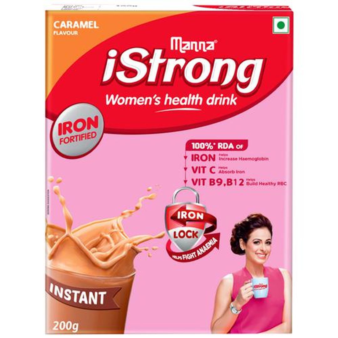 iStrong Women's Health Drink - Fortified With Iron, Caramel Flavour