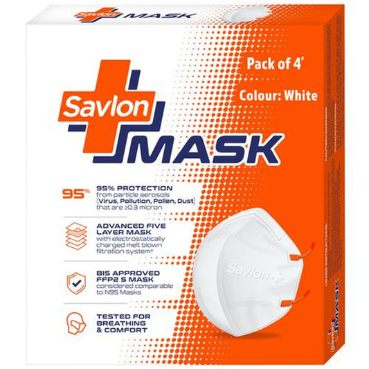 Face Mask - FFP2 S With 95 % Protection From Particles & 5 Layers Filtration, White