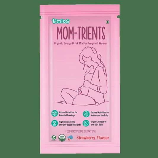 Mom-Trient Organic Energy Drink - For Pregnant Mothers, Strawberry