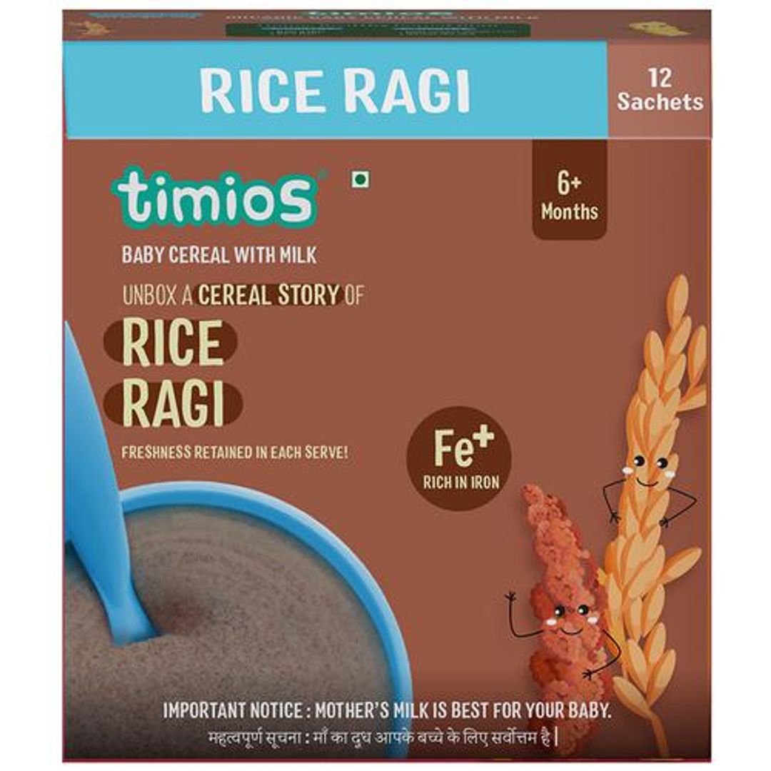 Baby Cereal With Milk - Rice Ragi, 6+ Months