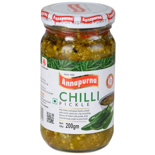 Green Chilli Pickle - Hot & Tangy Flavour