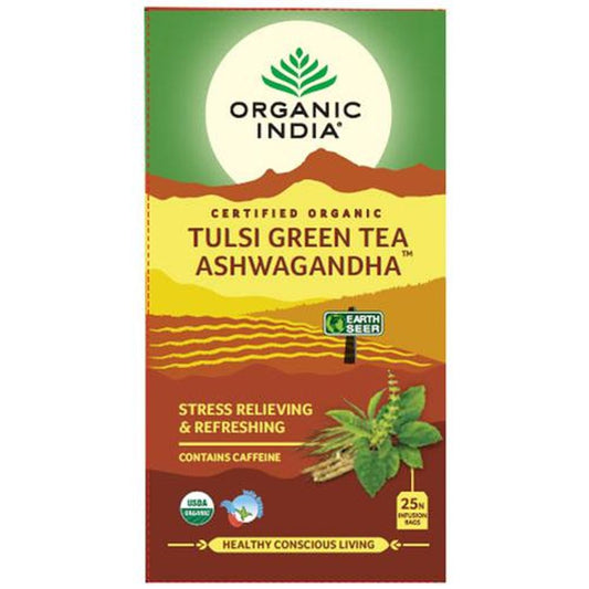 Tulsi Green Tea Ashwagandha - Stress Relieving & Refreshing