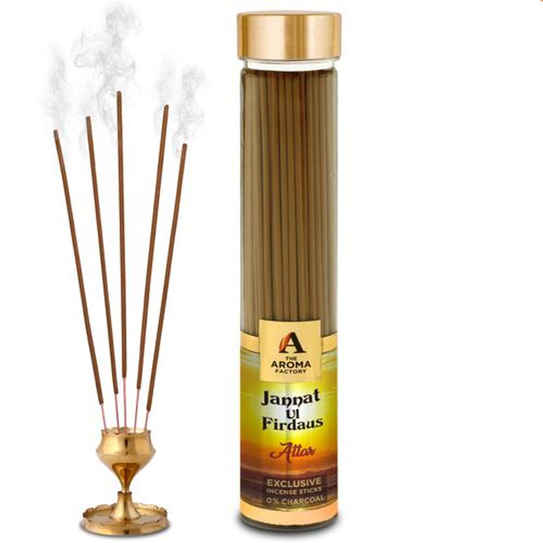 Incense Sticks/Agarbatti - Jannat Ul Firdaus Attar, Made With 0% Charcoal