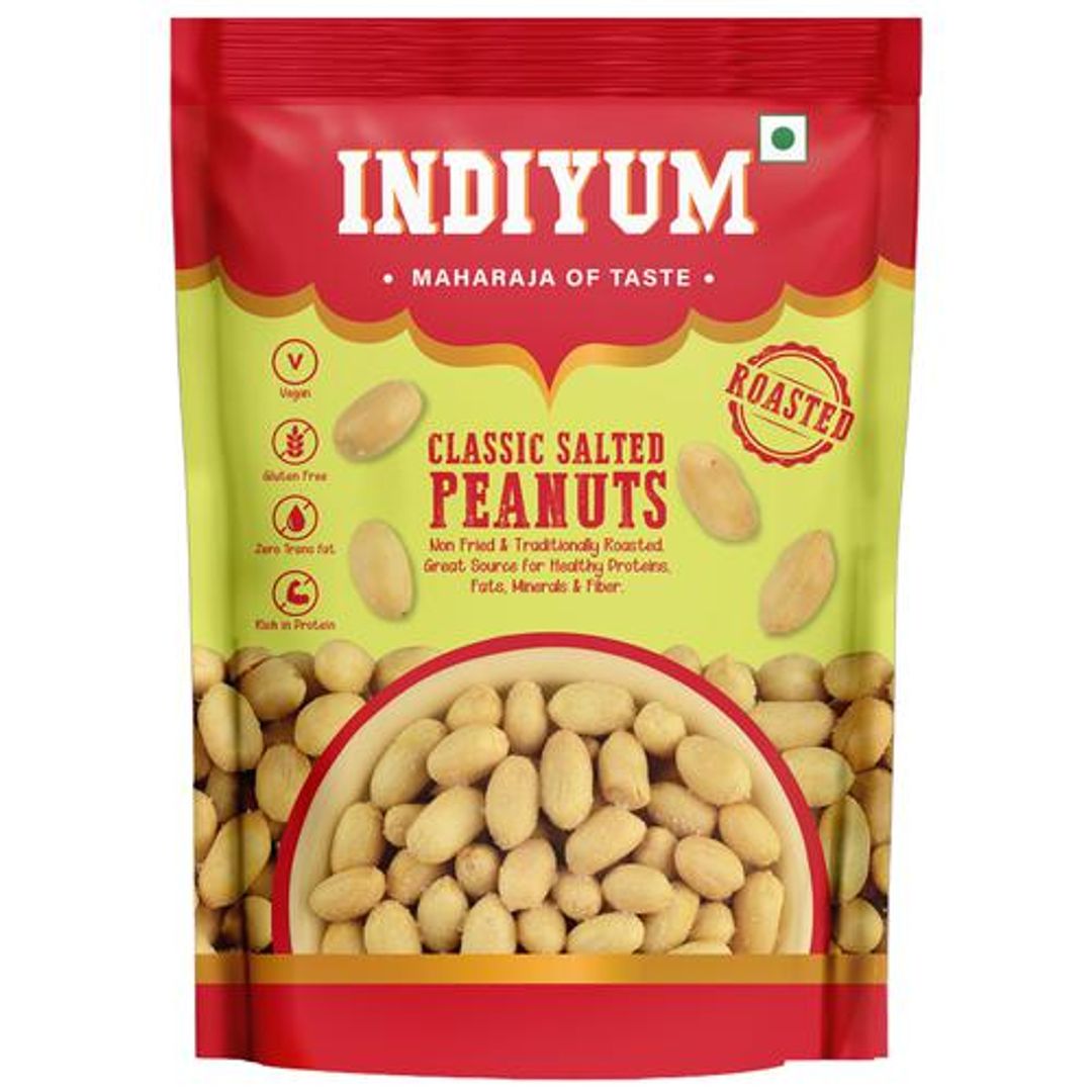 Classic Salted Peanuts - Roasted, Vegan, Gluten Free, Rich In Protein