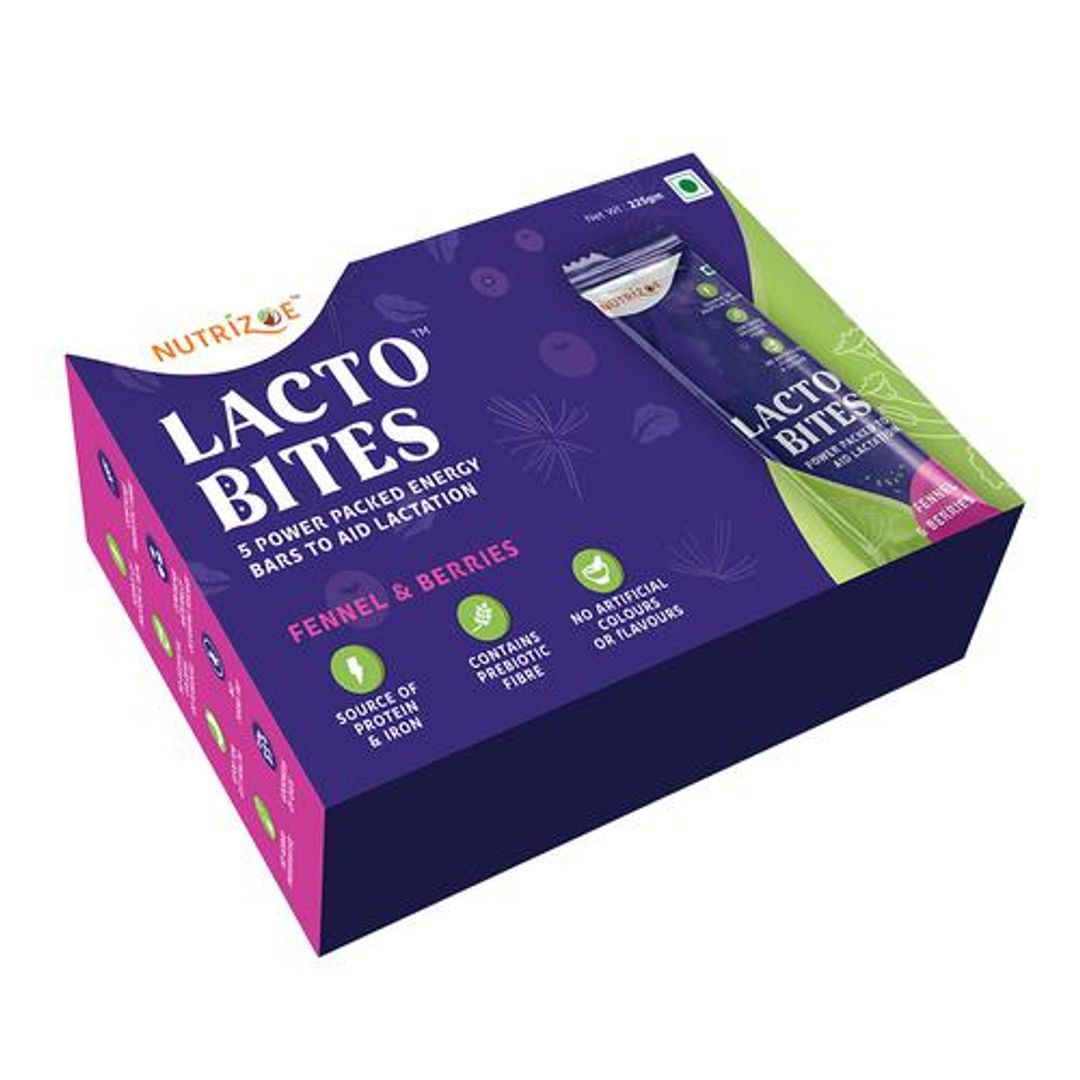 Lactobites - Fennel & Berries Lactation Bars For Easy Breastfeeding & Increased Milk Supply