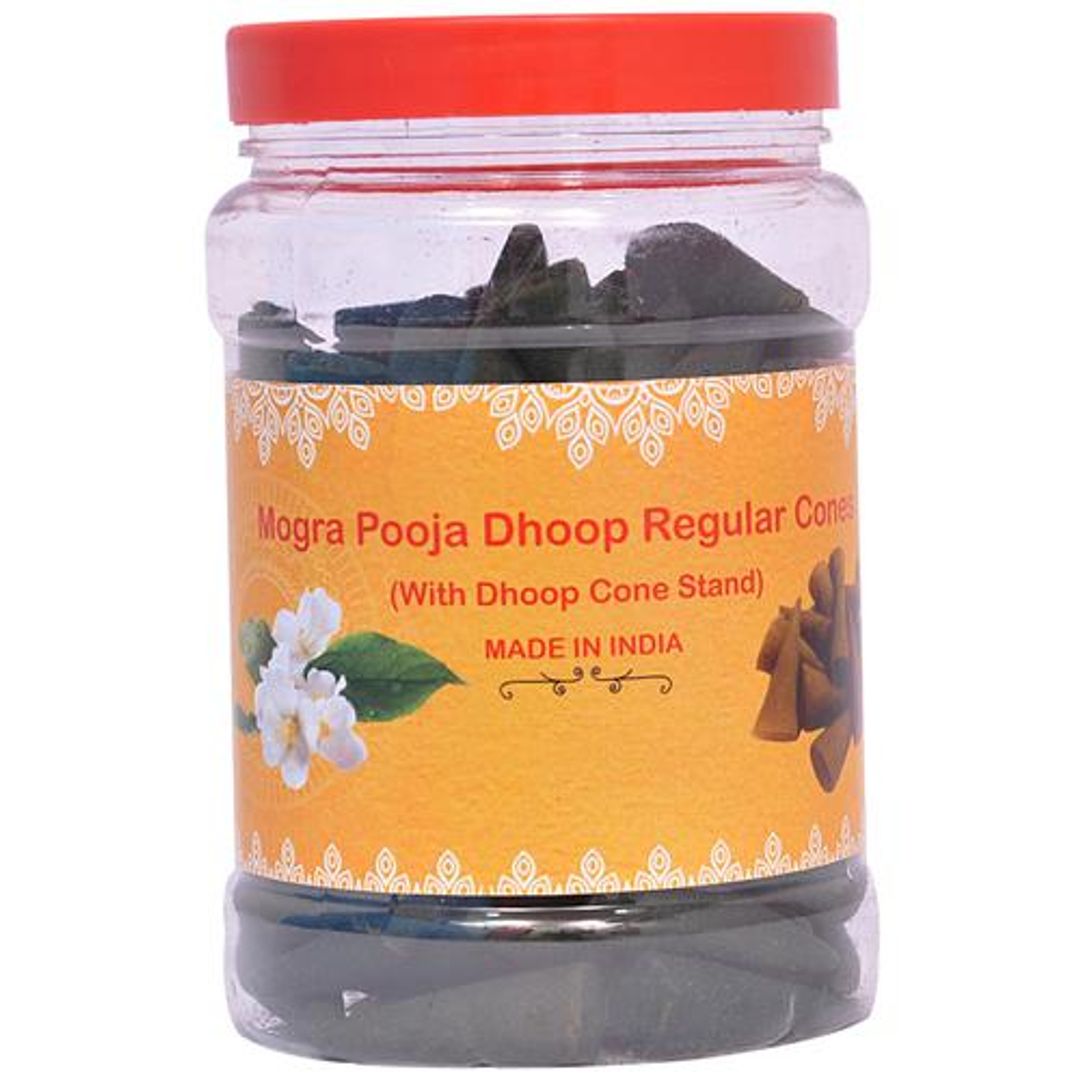 Regular Cone Dhoop - Uplifts Mood, Used For Meditation, Mogra