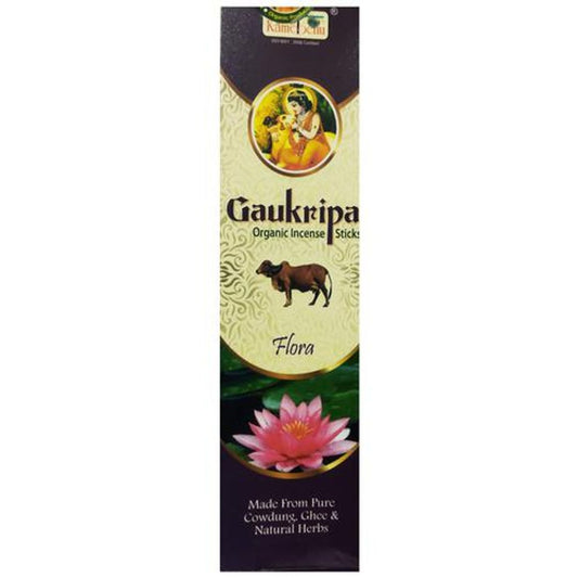 Gaukripa Organic Incense Agarbatti Sticks - Flora, Made From Cow Dung, Ghee, Herbs