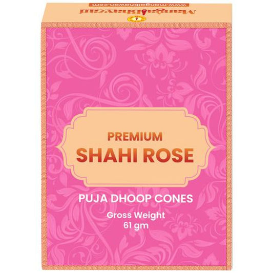 Shahi Rose Pooja Dhoop Cone - With Stand