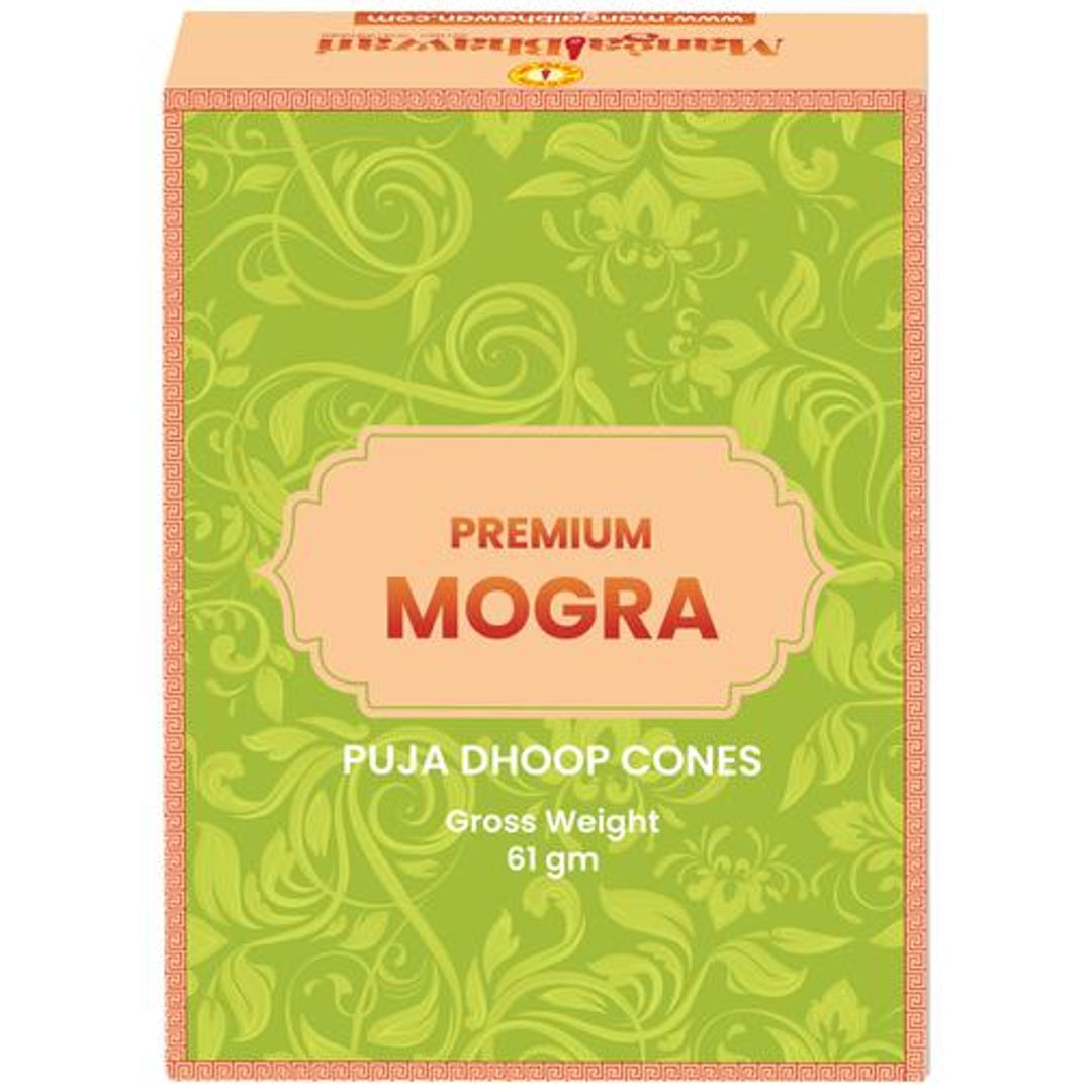 Mogra Pooja Dhoop Cones - With Stand