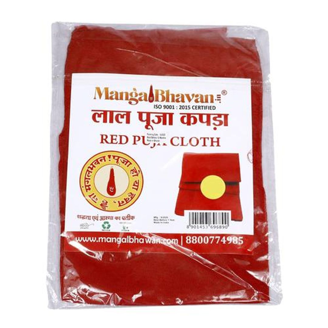 Pooja Cloth - Pure Cotton, For Altar, Red