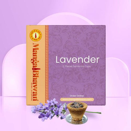 Natural Lavender Sambrani Cup - Soothing & Lasting Aroma