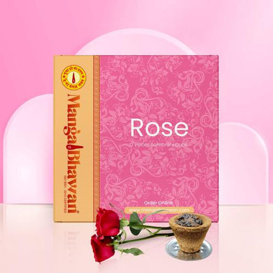 Natural Rose Sambrani Cup - Soothing & Lasting Aroma