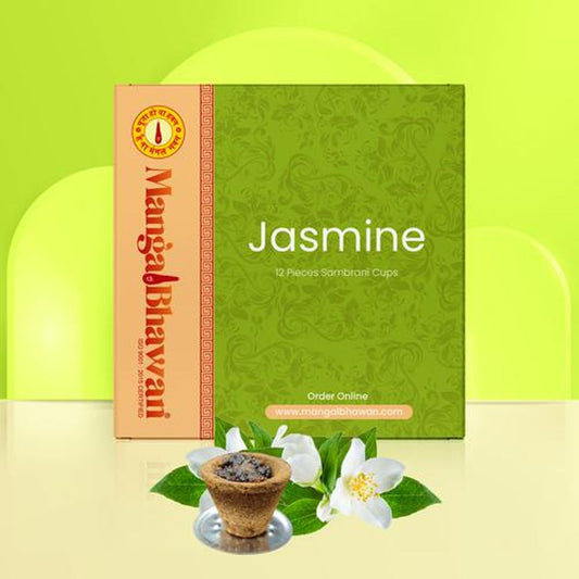 Natural Jasmine Sambrani Cup - Soothing & Lasting Aroma