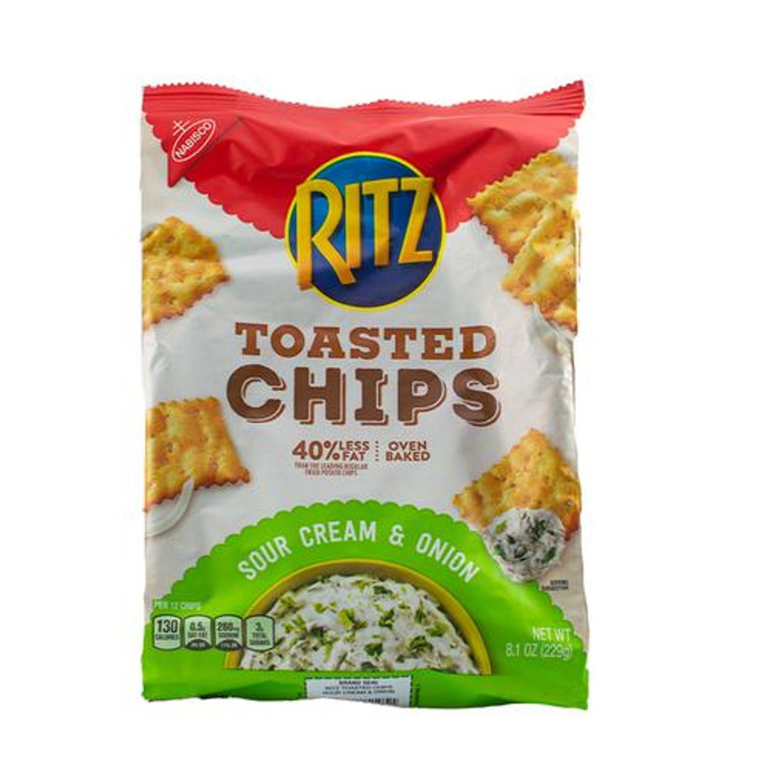 Toasted Chips - 40% Less Fat, Oven Baked, Sour Cream & Onion Flavour