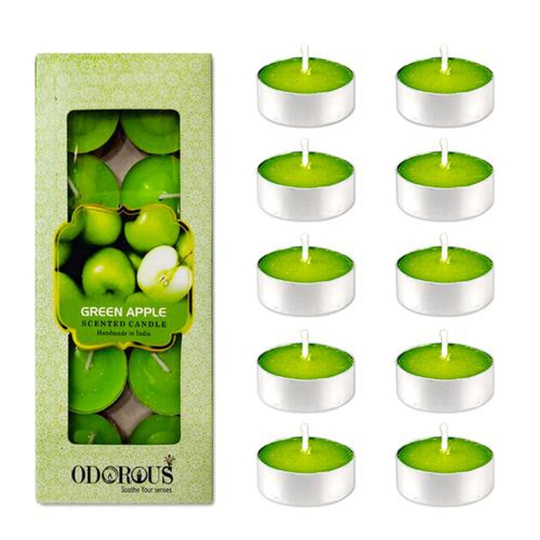 Wax Tea Light Scented Candles - Christmas Home Decoration, Assorted Colours, 99x59.4x59.4 mm