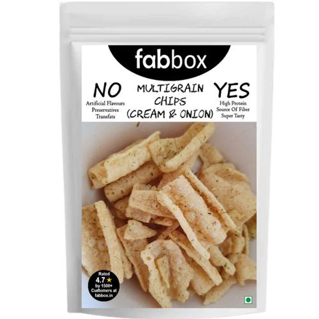 Multigrain Chips - Cream & Onion, Healthy Snack, Gluten-Free, Vegan