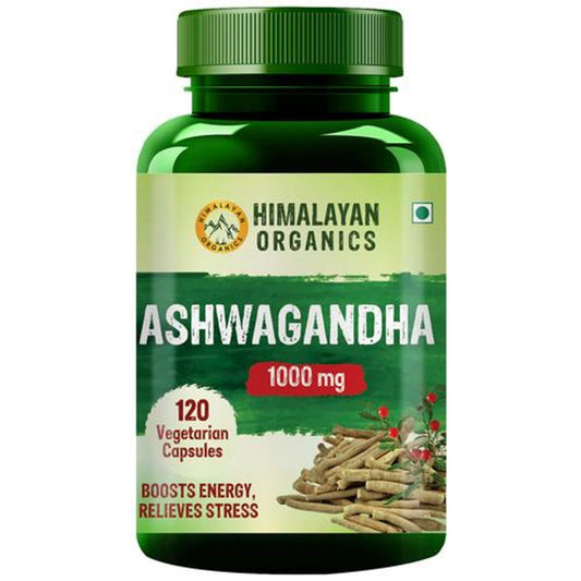 Ashwagandha 1000 mg Capsules - Manages Stress, Anxiety & Diabetes