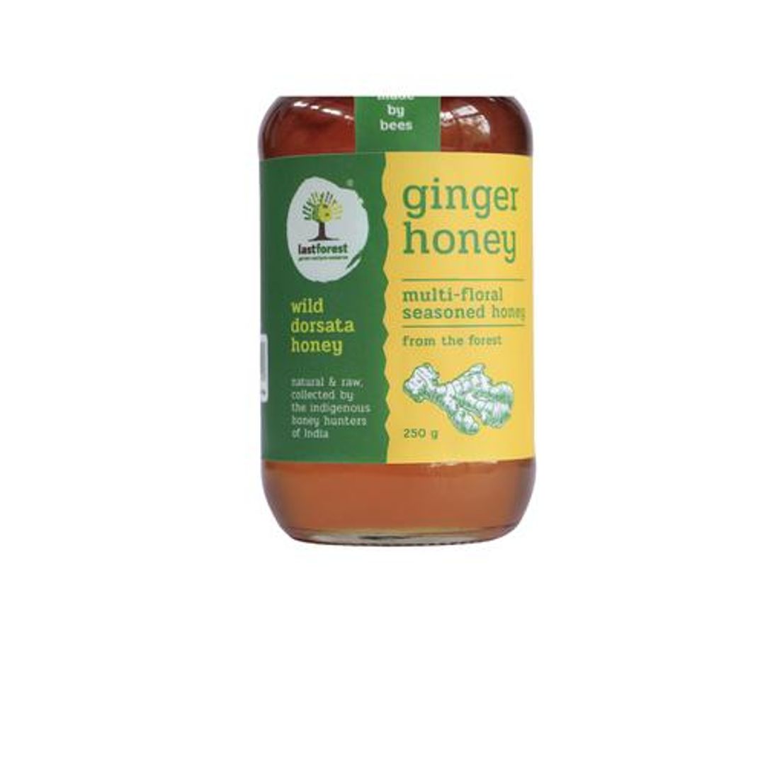 Ginger Honey - Multi-floral Seasoned From The Forest, Raw, Unprocessed