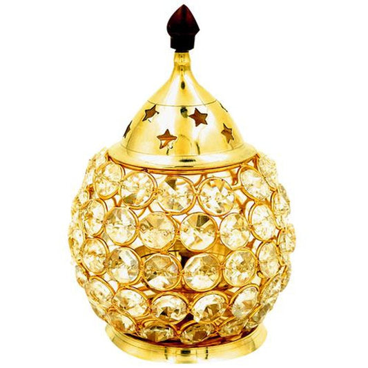 Nitya Brass Crystal Akhand Jyot Matki Diya