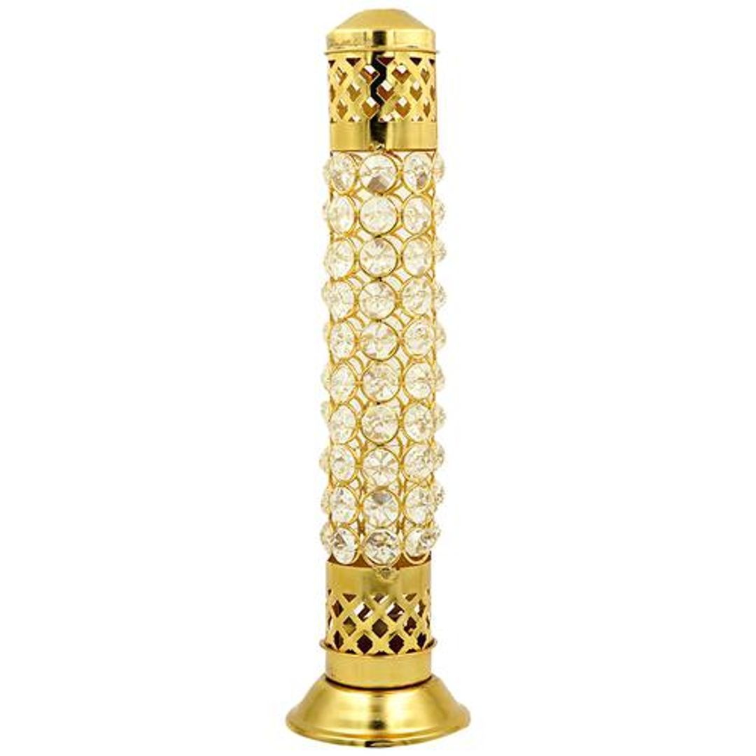 Nitya Brass Crystal Incense Holder