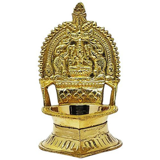 Diya/Deepa Stand -  Kaamakshi Lakshmi, Brass Lamp Display