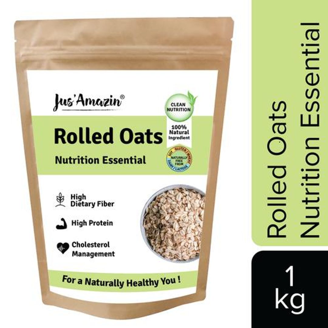 Rolled Oats - 100% Natural, High Protein & Dietary Fibre, Cholesterol Management