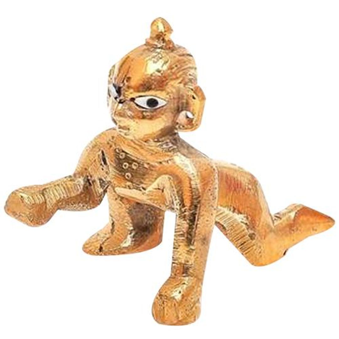 Laddu Gopal Idol - Brass Idol For Worship, Gifting Purposes