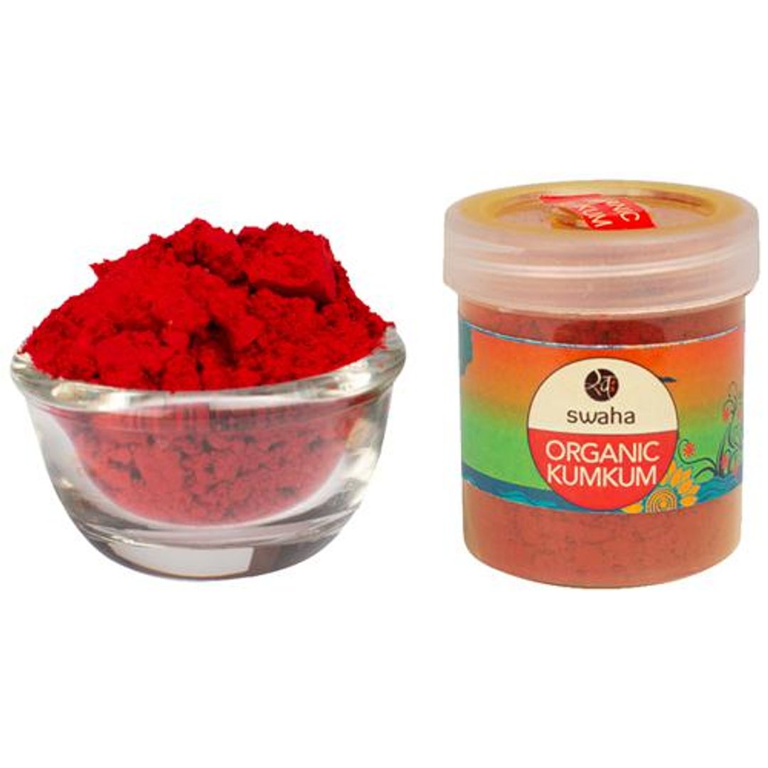 Organic Kumkum - Pure, No Harmful Chemicals, Red